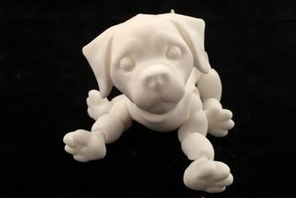 3d jointed puppy dog miniatures articulated 3d print model - Mito3D