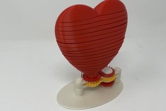 3d stampato animato San Valentino cuore arte automa automi autodesk fusione 360 ultimaker 3d print model - Mito3D