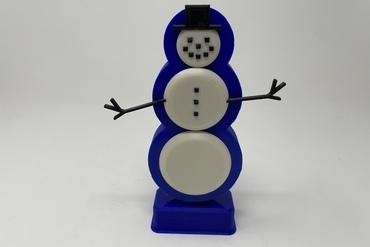 3d imprimé dansant bonhomme neige Noël autodesk fusion 360 ultimaker 3d print model - Mito3D