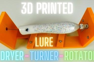 3d printed lure turner dryer rotator Maker/DIY fishing making fishinglure luremaking lures 3d print model - Mito3D