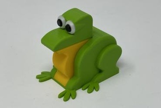 3d printed simple mechanical frog toys automata automaton mechanism autodesk fusion 360 ultimaker 3d print model - Mito3D