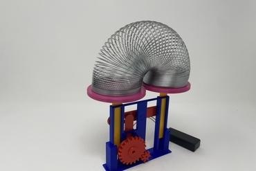 3d printed slinky machine autodesk fusion 360 ultimaker 3d print model - Mito3D