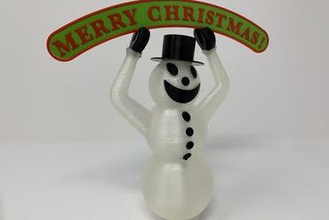 3d snowman çay ışık basılmıştır ev kardan adam christmans ışığı ultimaker 360 autodesk fusion 3d print model - Mito3D