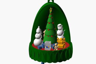 3d printing around christmas tree art makingmerry decoration animated contest 3d print model - Mito3D