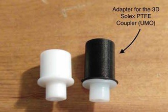 3d solex pfte coupler adapter ultimaker original printer parts enhancements umo ptfe 3d print model - Mito3D