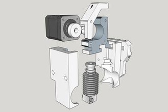 3mm direct extruder prusa i3 3d printer parts enhancements e3d nema17 3d print model - Mito3D