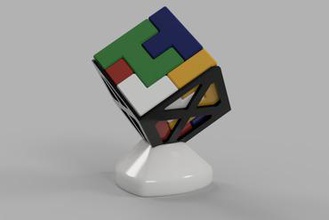4x4 cube puzzle titulaire l'éducation de makeanything le stand 3d print model - Mito3D