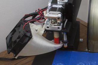 Ventilador de 80 mm la cubierta Impresora 3d piezas mejoras printrbot simple metal del ventilador 80mm 3d print model - Mito3D