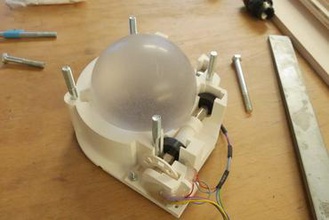 85mm fully functioning transparent trackball maker diy interface game arduino 3d print model - Mito3D
