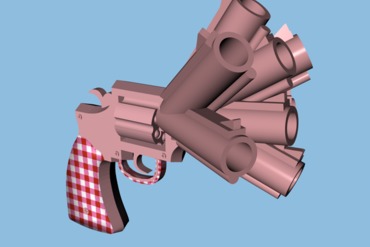 8gun art gun weapon peace freedom 3D print model - Mito3D