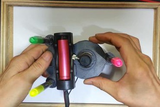 abstrakte Zeichnung Roboter Kinder spielen - Spielzeug 3d print model - Mito3D