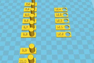 accuracy hole pin test 3d printer parts enhancements um2 ultimaker2 3d print model - Mito3D