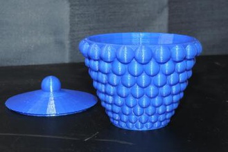 acorn container your home jar blue lid circles small 3d print model - Mito3D