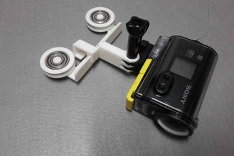 acción cable de la leva gadget cámara goprpo sony action cam 3d print model - Mito3D