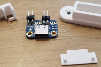 adafruit usb adaptateur monter gadget USB titulaire soutien câble panneau 3d print model - Mito3D