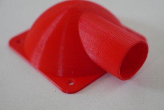 adaptador de ventilador 80 mm 40 tubo Impresora 3d piezas mejoras cnc cuadro el la tubería 3d print model - Mito3D