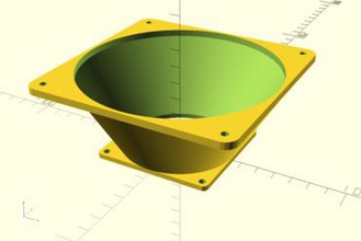 adapter Lüfter techfortrade fan mount - pc Fall cpu Kühler 3d print model - Mito3D