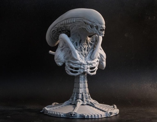 extraterrestre busto 3d print model - Mito3D