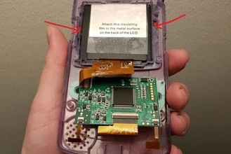 Ausrichtung Abstandhalter Spiel Junge Farbe hinten beleuchtet lcd Bildschirm Spiele Game Boy 3d print model - Mito3D