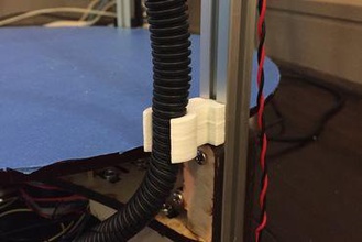 aluminum extrusion clip split loom 3d printer parts enhancements wire retainer 3d print model - Mito3D