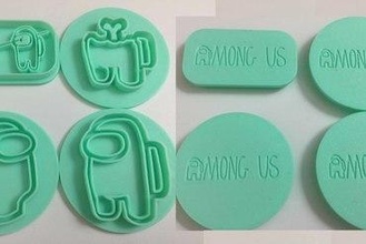 among us cookie cutters cookies youtube 3d print model - Mito3D