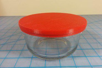 anchor hocking glass tupperware replacement lid your home kitchen tupper ware storage 3d print model - Mito3D