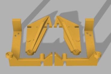 anet a6 stabilisierende Streben base clamp maker diy 3d-Drucker Unterstützung - Federbein STABILISATOR 3D print model - Mito3D