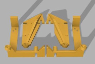 anet a6 stabilising struts base clamp maker diy 3d printer support strut stabiliser 3d print model - Mito3D