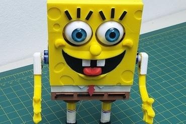 animatronic spongebob arduino puppets 3d print model - Mito3D