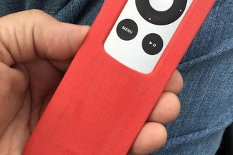 apple tv remote fix your home control cradle television cable movies netflix macintosh imac ir stand controlled channel volume glow dark button handheld 3d print model - Mito3D