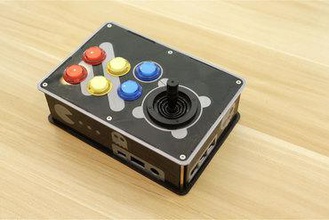 arcade cofano controller retropie maker fai da te raspberry pi adafruit joystick di gioco 3d print model - Mito3D