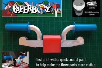 arcade spinner paperboy handlebars - grs usb bhs compatible Games retro 3d print model - Mito3D