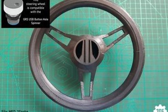 arcade spinner steering wheel - grs usb bhs compatible Games parts 3d print model - Mito3D