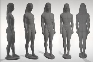 archaische Griechische Plastik Kunst 3d4kids Skulptur 3d print model - Mito3D
