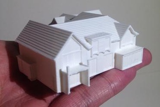 architecture model miniatures ultimaker 2 house design prototype building 3d print model - Mito3D