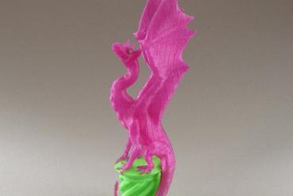 aria drago doppia estrusione art fantasia 3d print model - Mito3D