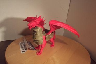 armored red dragon miniatures 3d print model - Mito3D