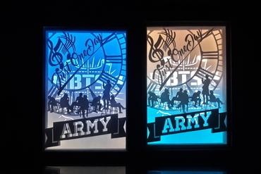Armee bts Leuchtkasten Zuhause Haus Leuchtkasten Armeebts bts Lampe Lampara 3d print model - Mito3D