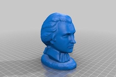 atelier louvre - bust-of-mozart Art mozart 3D print model - Mito3D