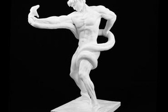 atleta de lucha libre python art 3d print model - Mito3D