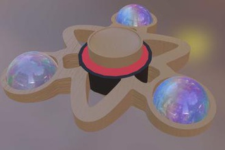 átomo de mármore giratório gadget brinquedo jogo hacker bordem 3d print model - Mito3D