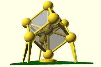 atomium miniature il belgio bruxelles openscad parametrico 3d print model - Mito3D