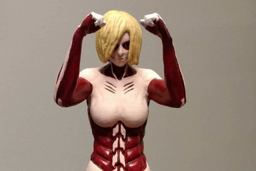 ataque a titan femenino de las miniaturas annie leonhart aot en titán modelo zbrushcore 3D print model - Mito3D
