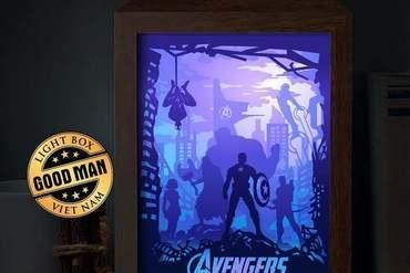 avengers lightbox For your home lamp lampara 3d print model - Mito3D