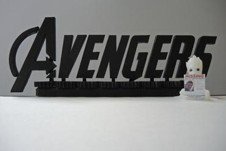 avengers rotating logo gadget infinity war gear train gears marvel 3d print model - Mito3D