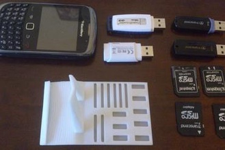 base telefono sd y pendrive gadget card 3d print model - Mito3D