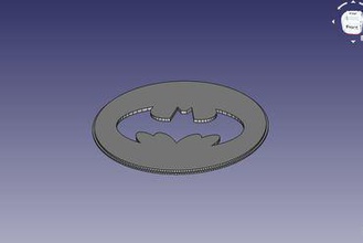 batman symbol light cover art 3d print model - Mito3D