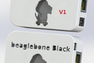 beaglebone negro - caso sencillo Impresora 3d de piezas mejoras beagleboard javitooo linux android 3d print model - Mito3D