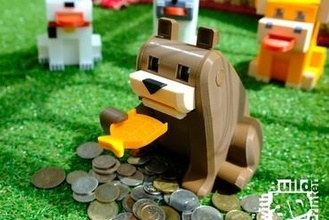 orso moneta banca giocattoli porcellino giocattolo meccanico 3d print model - Mito3D