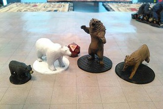 leva o seu jogo de mesa miniaturas urso polar terrível preto marrom grizzely masmorras e dragões dungeons & dragons tampo rpg jogos dnd d&d 3d print model - Mito3D